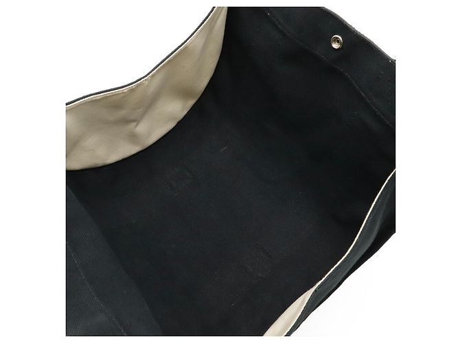 Hermès Cannes PM Canvas Tote Bag Schwarz - Ansicht 8