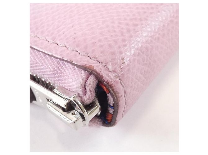 Hermès Silk In Compact Epsom Silk Wallet Purple - view 4
