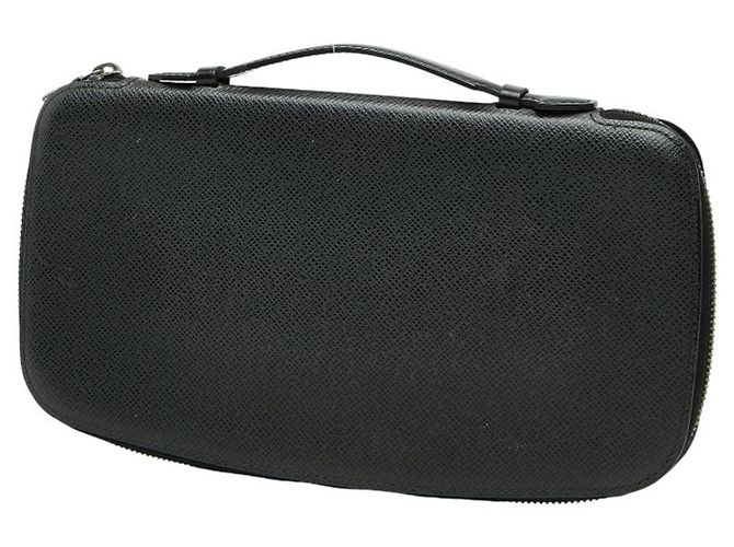 Organizer da Viaggio Louis Vuitton Taiga Nero Grigio - vista 2