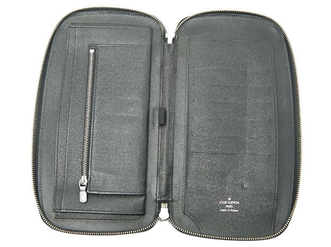 Organizer da Viaggio Louis Vuitton Taiga Nero Grigio - vista 7