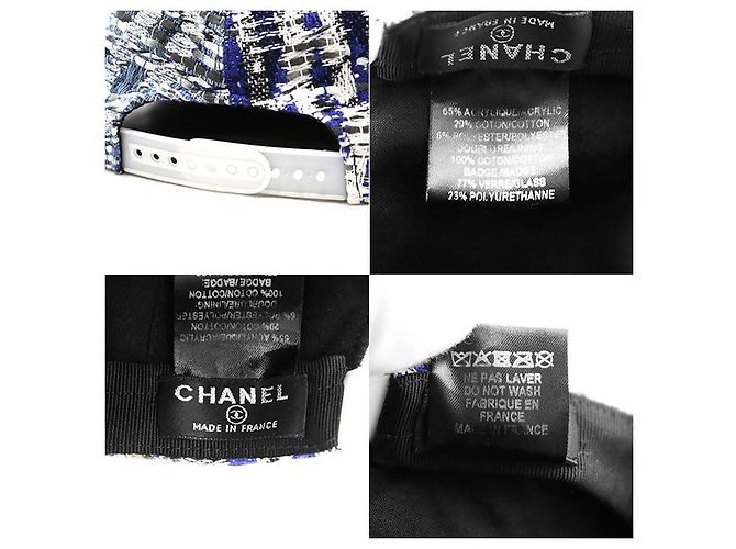 Cappellino Chanel in Tweed Blu - vista 10