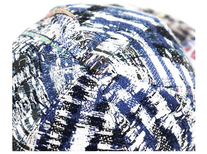 Cappellino Chanel in Tweed Blu - vista 8
