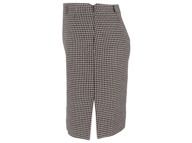 Falda Mini de Lana con Estampado de Cuadros Beig Max Mara Beige - vista 2
