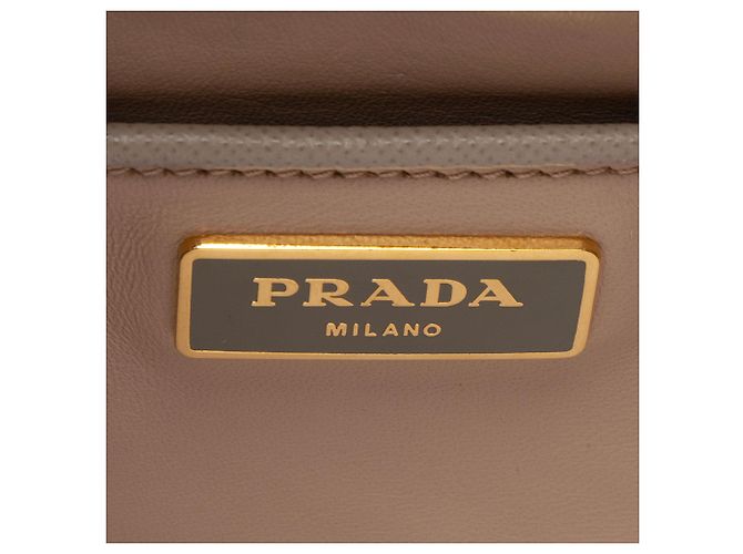 Bolso piramidal enmarcado Saffiano de Prada Gris - vista 7