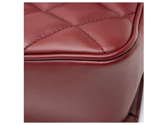 Borsa a spalla piccola in pelle di vitello Gucci Deco Rosso - vista 10