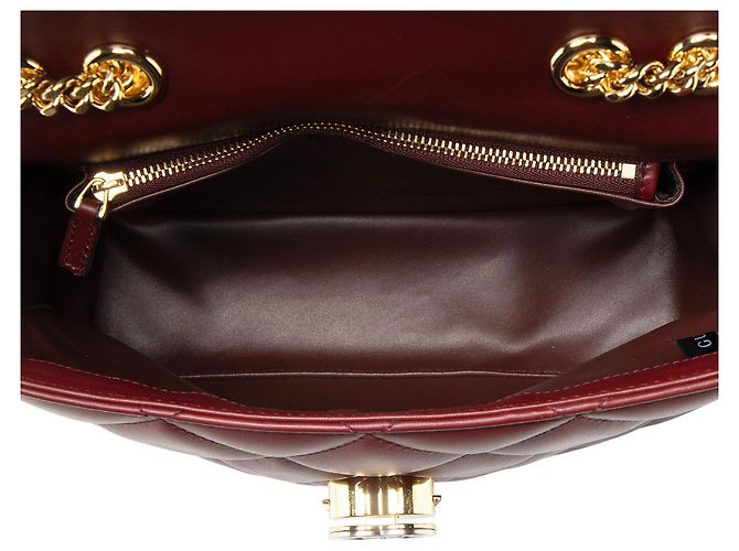 Borsa a spalla piccola in pelle di vitello Gucci Deco Rosso - vista 7