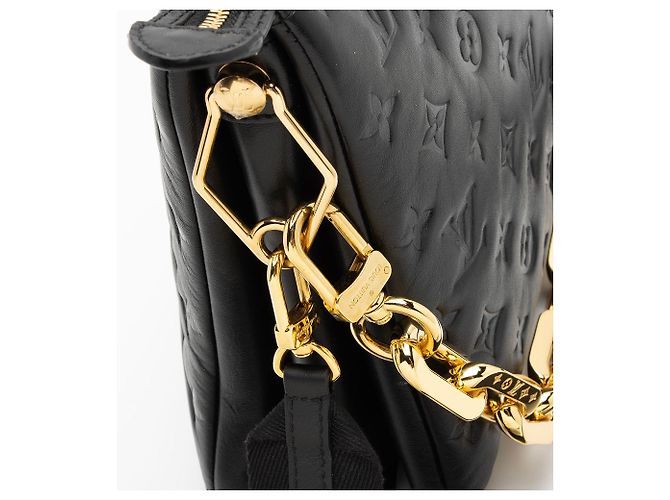 Louis Vuitton Monogram Prägung Lammleder Coussin MM Schultertasche Schwarz - Ansicht 10