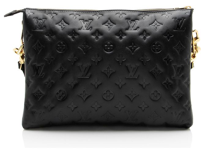 Louis Vuitton Monogram Prägung Lammleder Coussin MM Schultertasche Schwarz - Ansicht 3