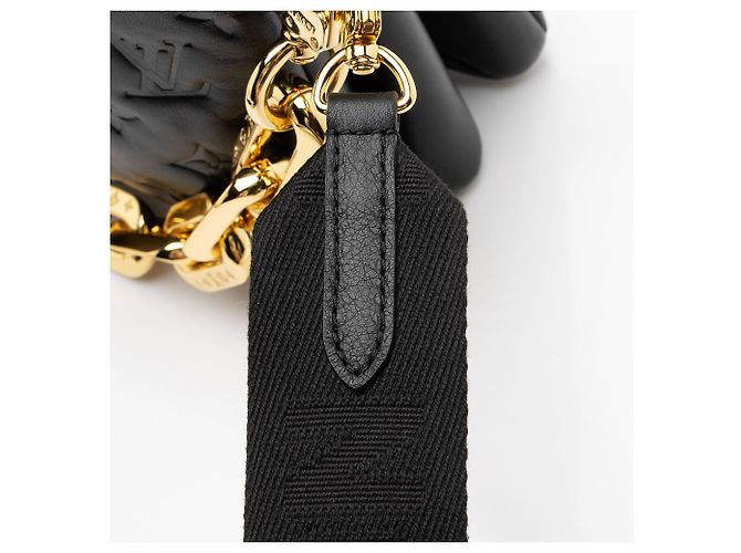 Louis Vuitton Monogram Prägung Lammleder Coussin MM Schultertasche Schwarz - Ansicht 9