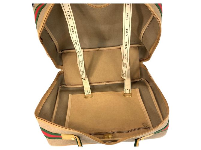 Borsa Boston Vintage Gucci Beige PVC Marrone - vista 10