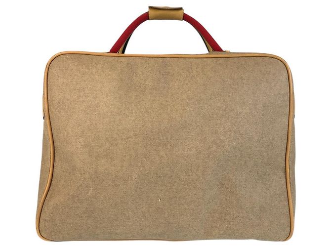 Borsa Boston Vintage Gucci Beige PVC Marrone - vista 2