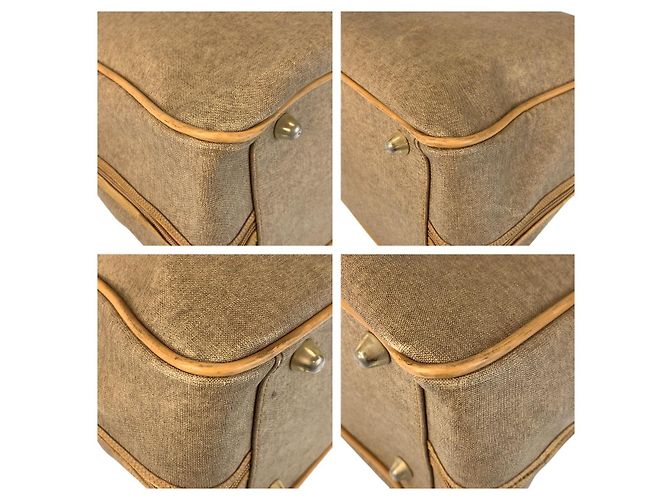 Borsa Boston Vintage Gucci Beige PVC Marrone - vista 3