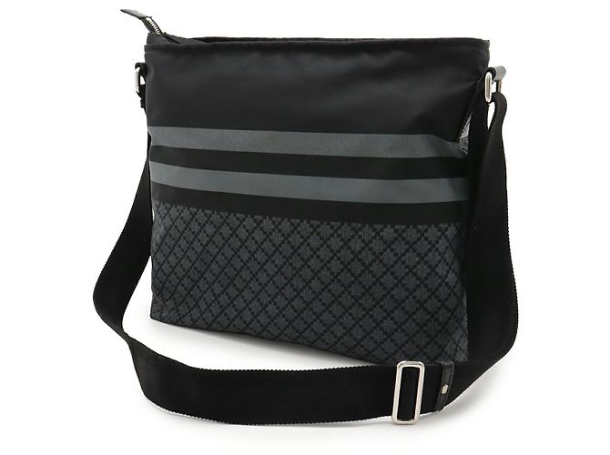 Borsa a Spalla in Nylon e Pelle Diamante Gucci Nero - vista 2