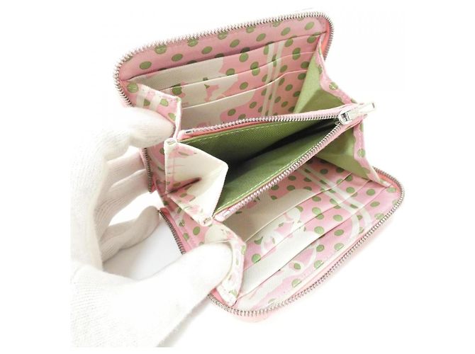 Silk In Portafoglio in seta Epsom Hermès BRIDES DE GALA FANTOME POIS Rosa - vista 8