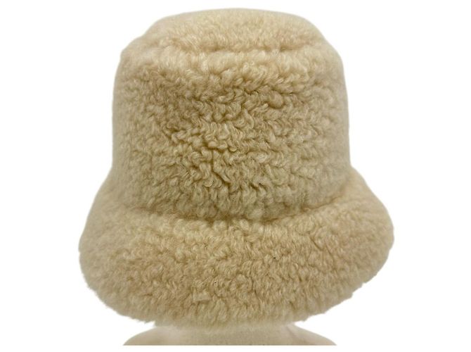 Céline Cappello bucket in cashmere e cotone Celine Triomphe - vista 4