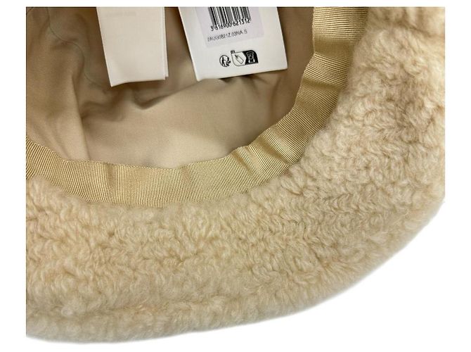 Céline Cappello bucket in cashmere e cotone Celine Triomphe - vista 8