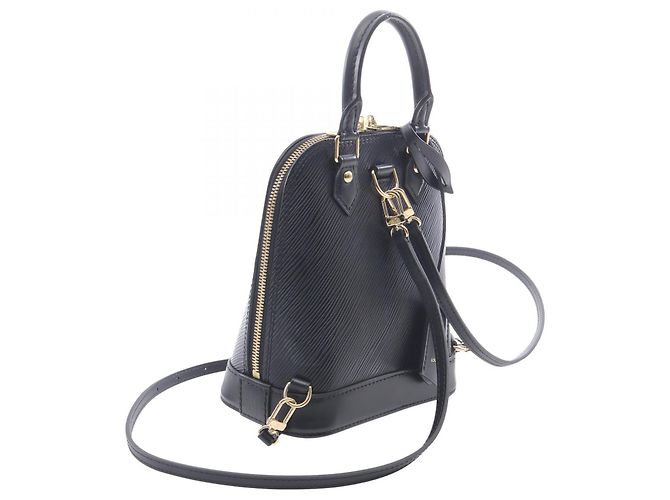 Zaino Alma in pelle nera Louis Vuitton Nero - vista 3