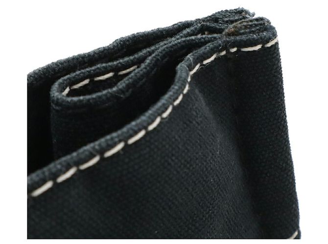 Hermès Canvas Deauville MM Tote Bag Schwarz - Ansicht 4