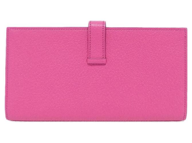 Portafoglio Lungo Soufflet Chèvre Béarn Hermès Rosa - vista 2