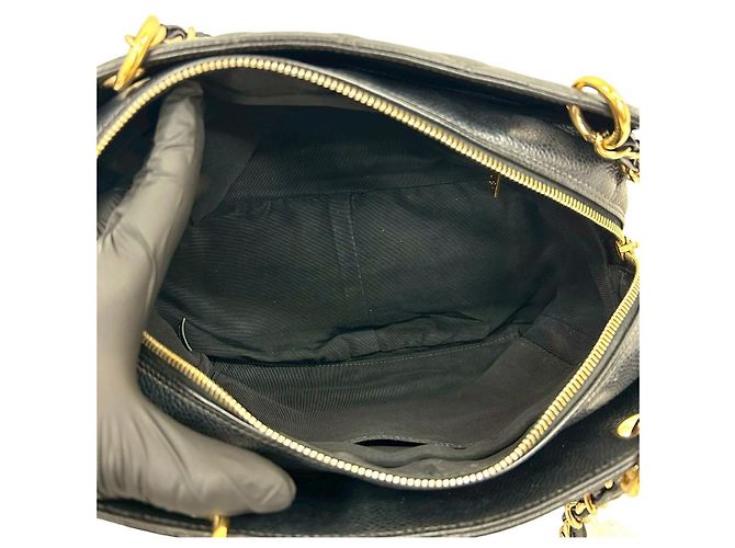 2.55 Chanel Matelassé Caviar Leder Tote Bag Schwarz - Ansicht 10