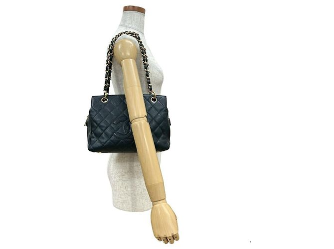 2.55 Chanel Matelassé Caviar Leder Tote Bag Schwarz - Ansicht 3