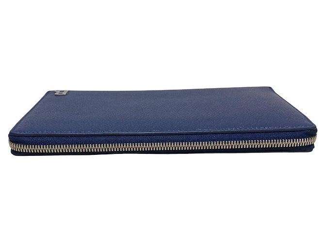 Balenciaga Leather Long Zip Wallet Blue - view 3
