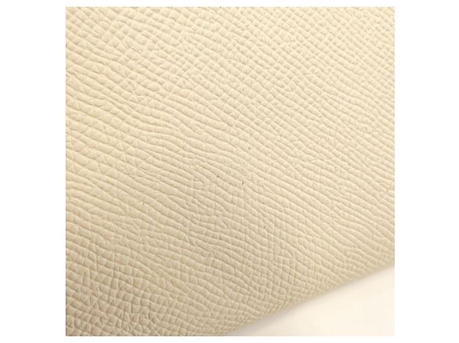 Silk In Portafoglio Lungo in Seta CARRE EN BOUCLES di Hermès in Epsom Classico Bianco - vista 4