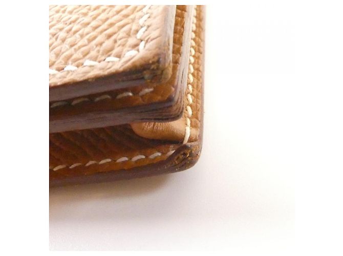 Carteira Longa Hermès Béarn Soufflet Epsom Dourado Metálico - vista 3