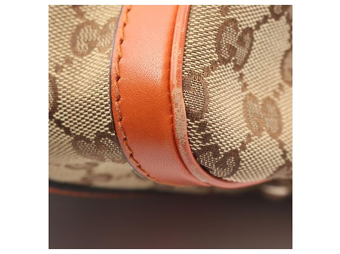 Borsa a mano in pelle GG Canvas di Gucci Marrone Beige - vista 5