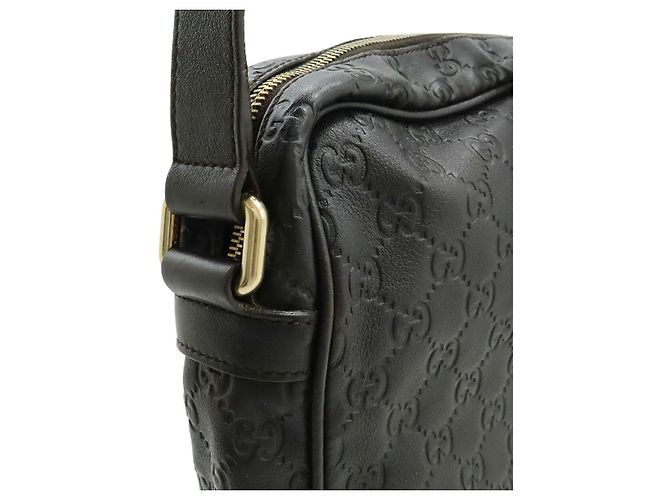 Gucci Leder Schultertasche Dunkelbraun - Ansicht 4
