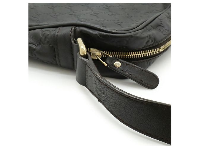 Gucci Leder Schultertasche Dunkelbraun - Ansicht 8