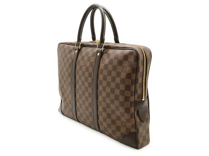 Borsa da viaggio d'affari Damier Louis Vuitton Marrone - vista 2