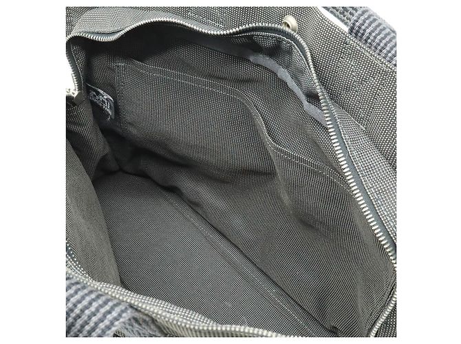 Borsa Aline MM in tela Hermès Grigio - vista 7