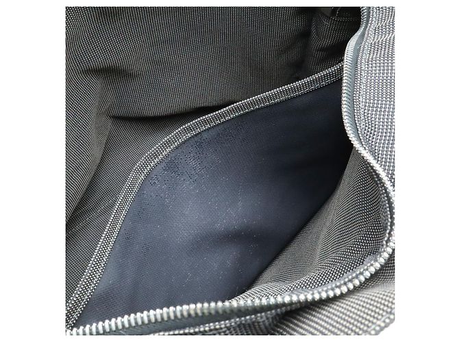 Borsa Aline MM in tela Hermès Grigio - vista 8