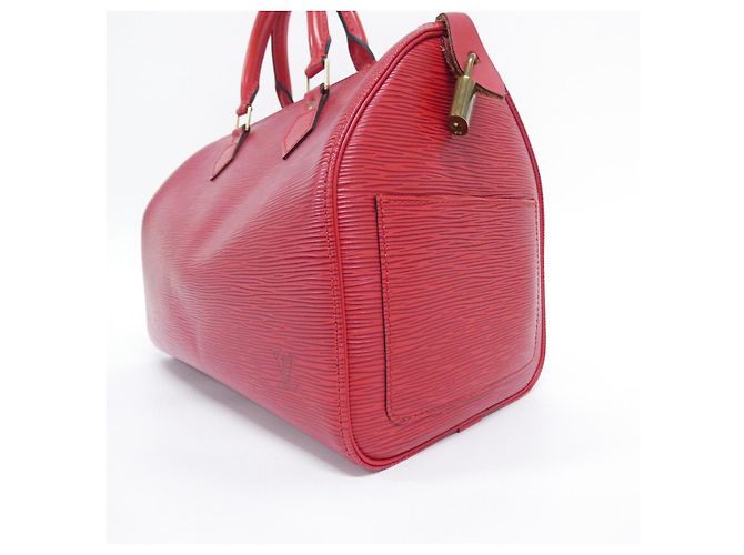 Borsa Boston Speedy Epi Louis Vuitton Rosso - vista 3