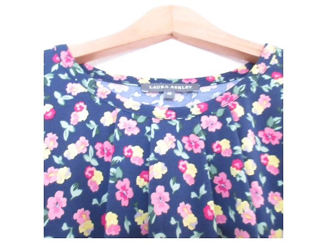 Autre Marque Langarmbluse mit Blumenmuster von Laura Ashley Blau - Ansicht 3
