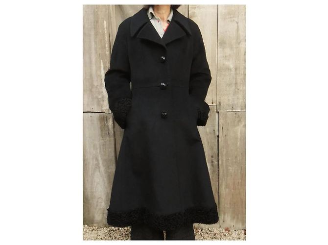 Autre Marque Abrigo WeBe Modelo negro de lana y angora - vista 2