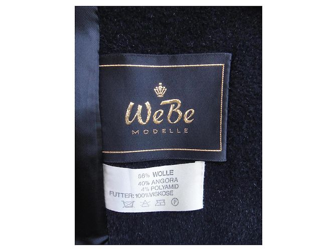 Autre Marque Abrigo WeBe Modelo negro de lana y angora - vista 4