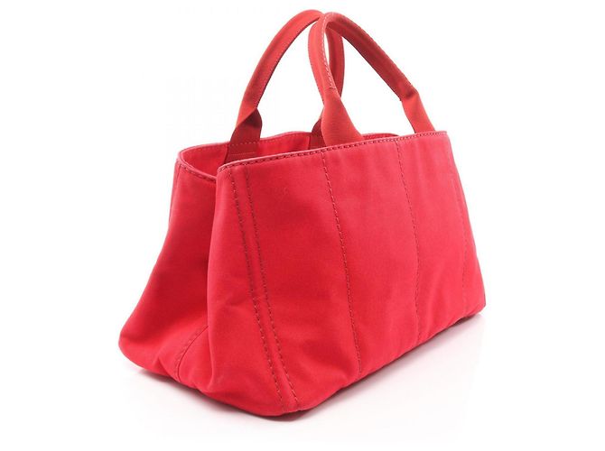 Prada Canapa Tote Tasche Rot - Ansicht 2