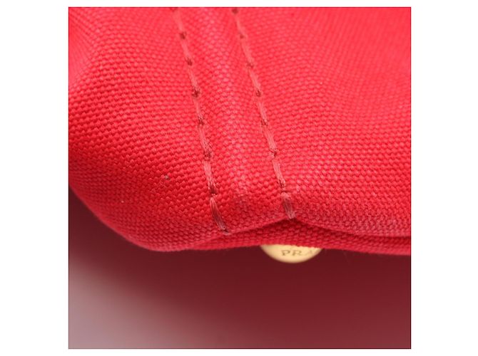 Prada Canapa Tote Tasche Rot - Ansicht 5