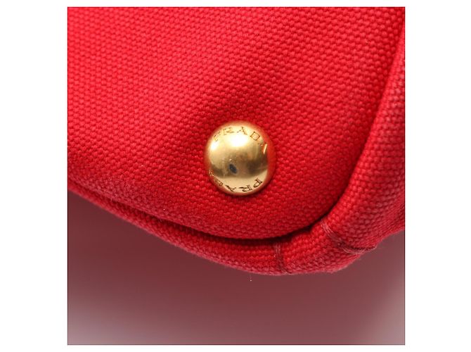 Prada Canapa Tote Tasche Rot - Ansicht 6