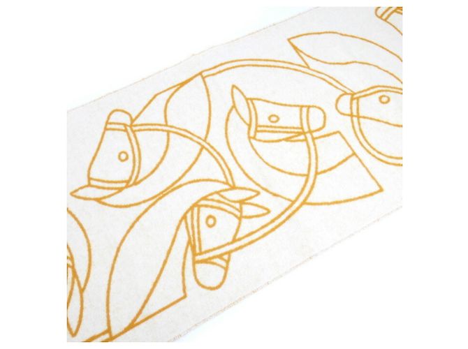 Stola in cashmere avorio Hermès Crudo - vista 3