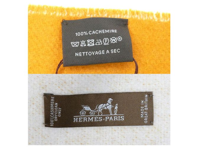 Stola in cashmere avorio Hermès Crudo - vista 5