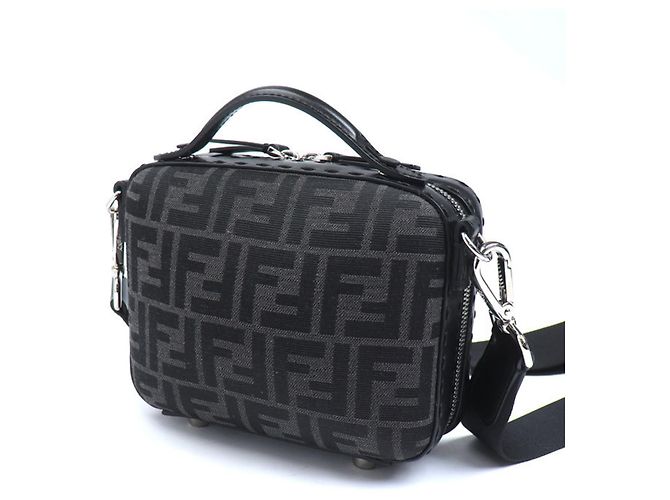 Borsa a Spalla Mini Zucca FENDI Nero - vista 2