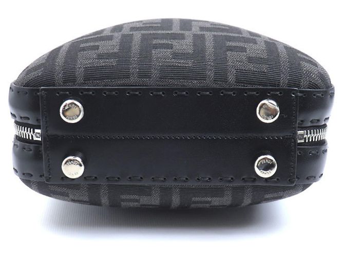 Borsa a Spalla Mini Zucca FENDI Nero - vista 3