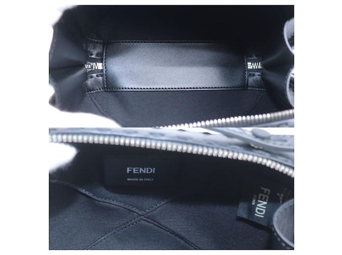 Borsa a Spalla Mini Zucca FENDI Nero - vista 4