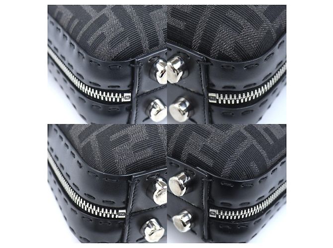 Borsa a Spalla Mini Zucca FENDI Nero - vista 5