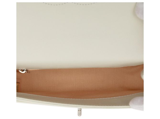 Borsa a tracolla Chanel Matelassé Coco Mark con catena Bianco - vista 4