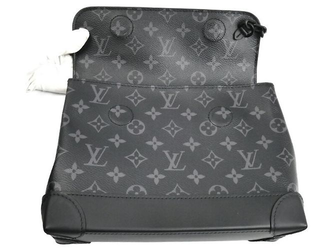 Borsa a spalla 2 in 1 Louis Vuitton Steamer PM in Monogram Eclipse Nero Monogramma - vista 3