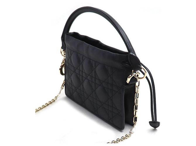 Borsa a Spalla Mini Lady Millie di Christian Dior Nero - vista 2